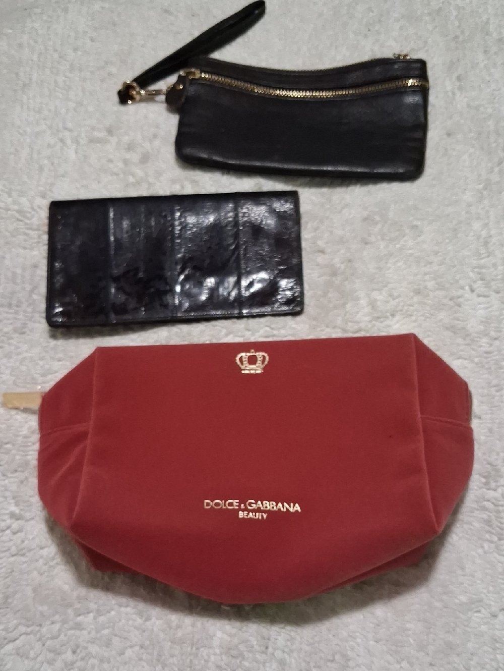 Dolce & Gabbana Beauty Case , C.H. Bass Wristlet & Eeeskin Checkbook Bundle